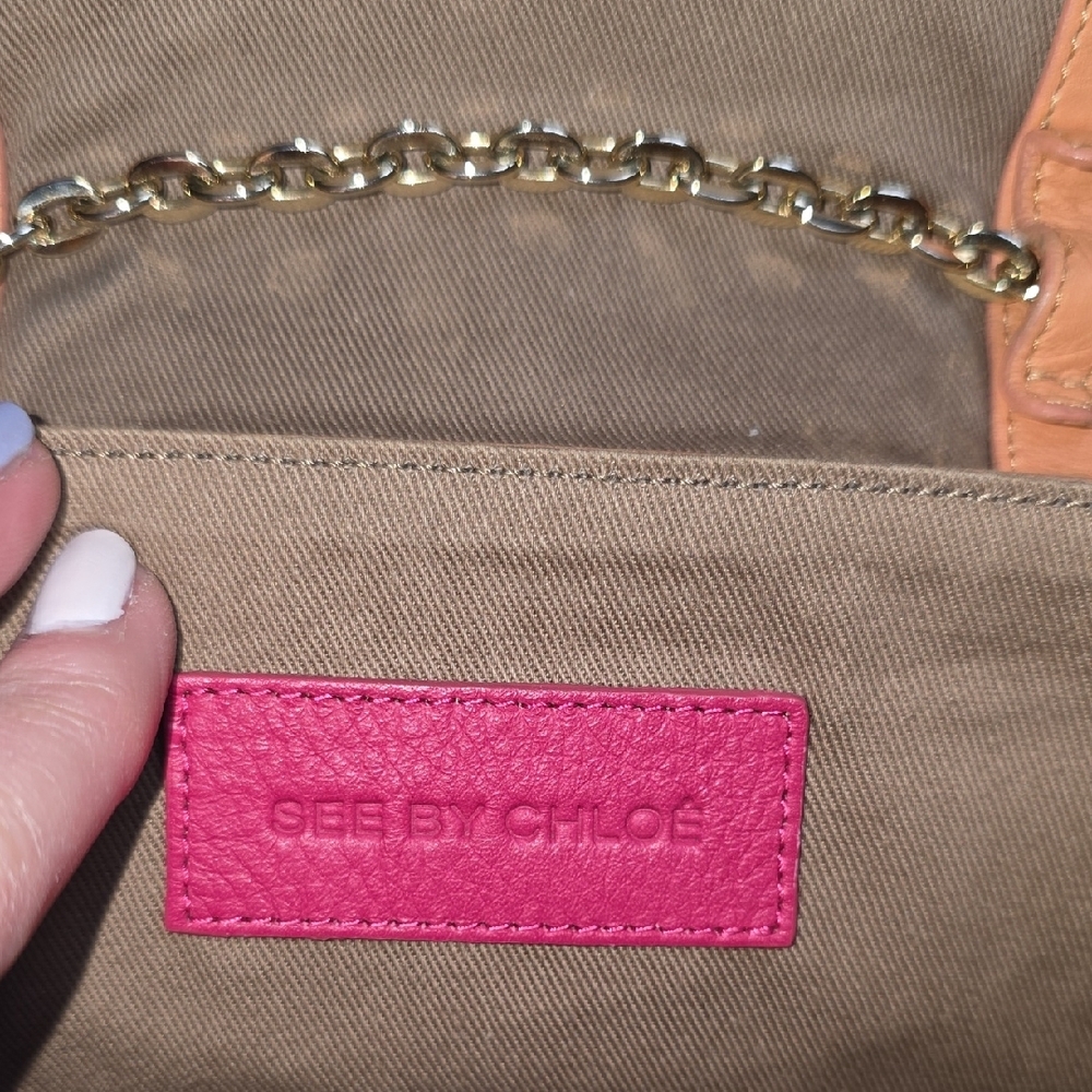 See By Chloe Tan and Pink Crossbody Bag - Picture 10 of 11
